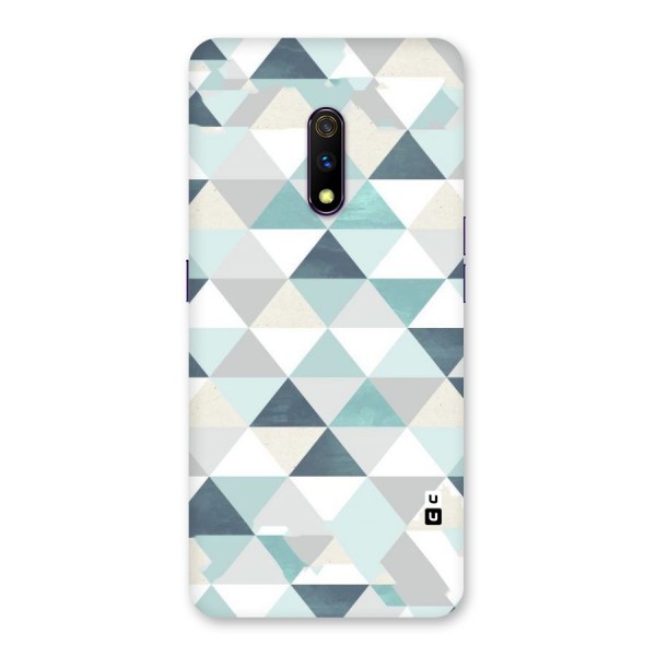 Green And Grey Pattern Back Case for Realme X
