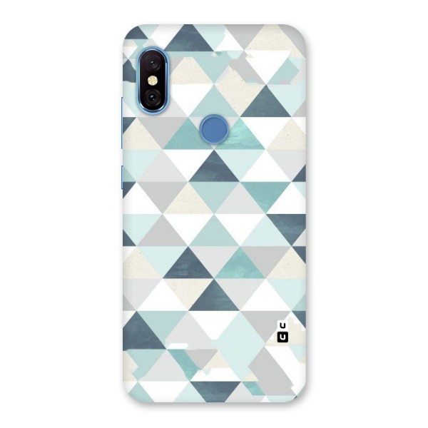 Green And Grey Pattern Back Case for Redmi Note 6 Pro
