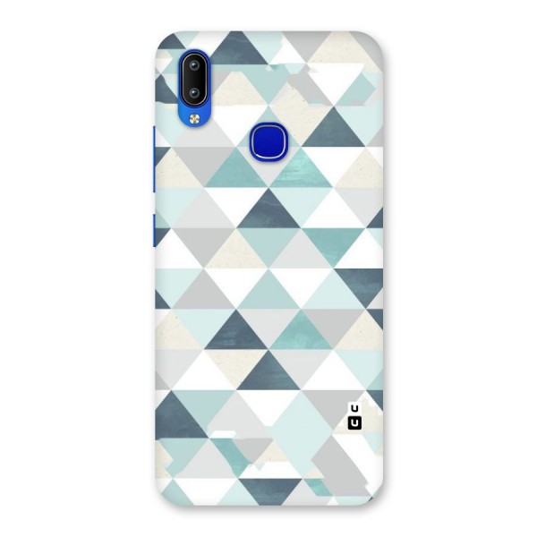 Green And Grey Pattern Back Case for Vivo Y91