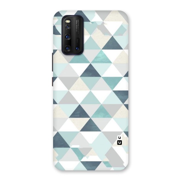 Green And Grey Pattern Back Case for Vivo iQOO 3