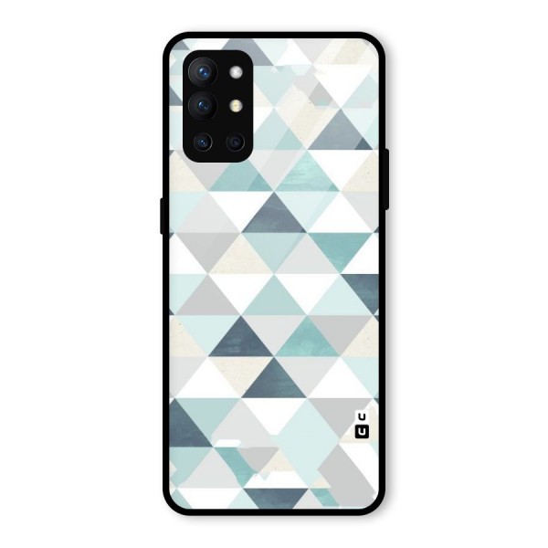 Green And Grey Pattern Glass Back Case for OnePlus 9R
