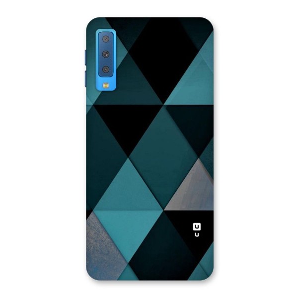 Green Black Shapes Back Case for Galaxy A7 (2018)