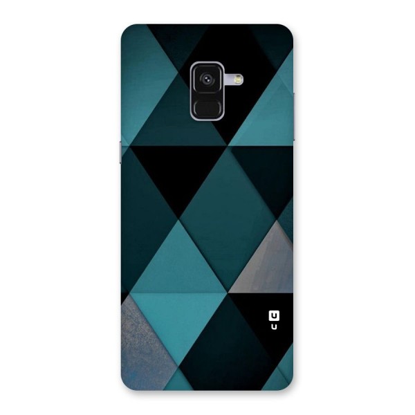 Green Black Shapes Back Case for Galaxy A8 Plus