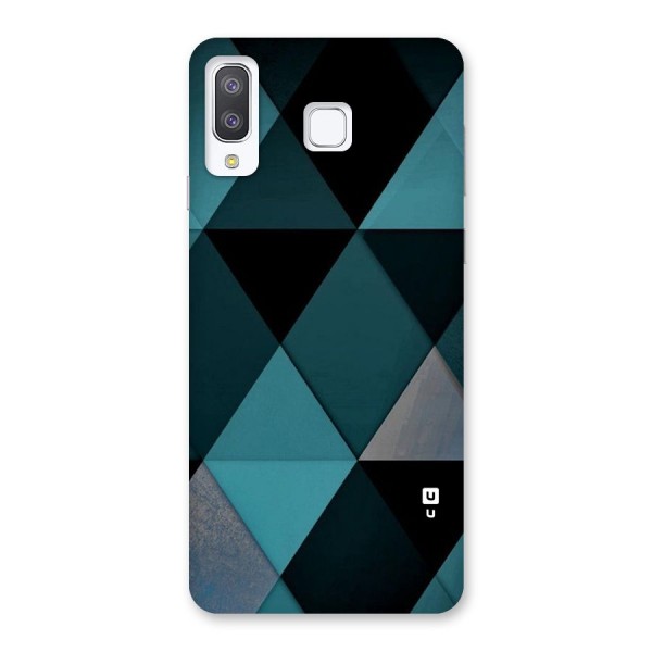 Green Black Shapes Back Case for Galaxy A8 Star