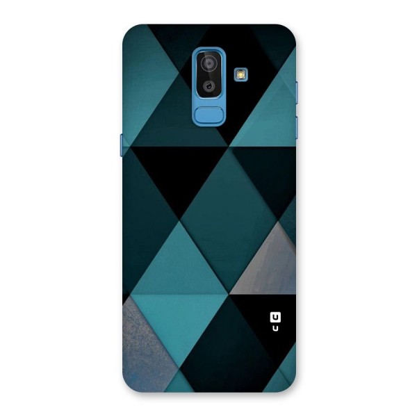 Green Black Shapes Back Case for Galaxy J8