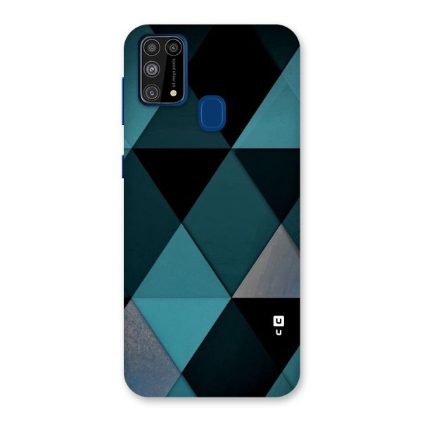 Green Black Shapes Back Case for Galaxy M31