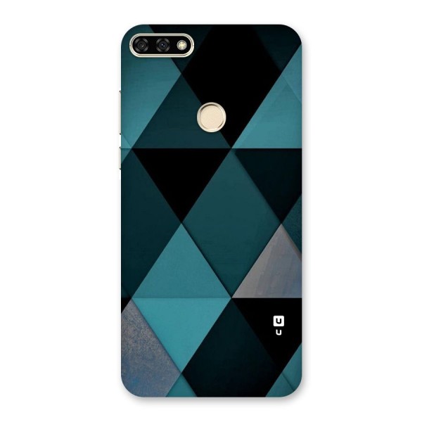 Green Black Shapes Back Case for Honor 7A