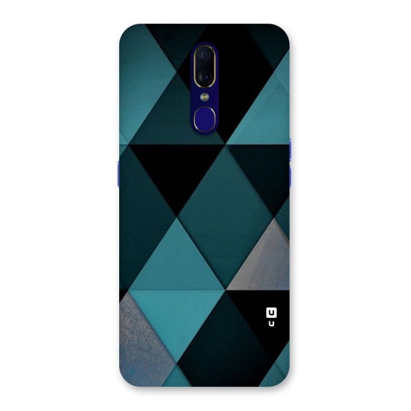 Green Black Shapes Back Case for Oppo F11