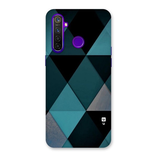 Green Black Shapes Back Case for Realme 5 Pro