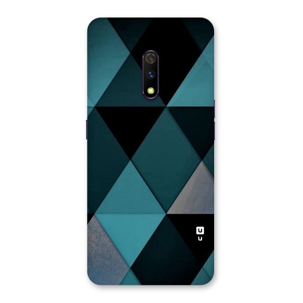 Green Black Shapes Back Case for Realme X