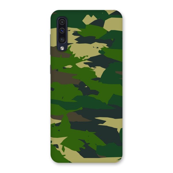 Green Camouflage Army Back Case for Galaxy A50