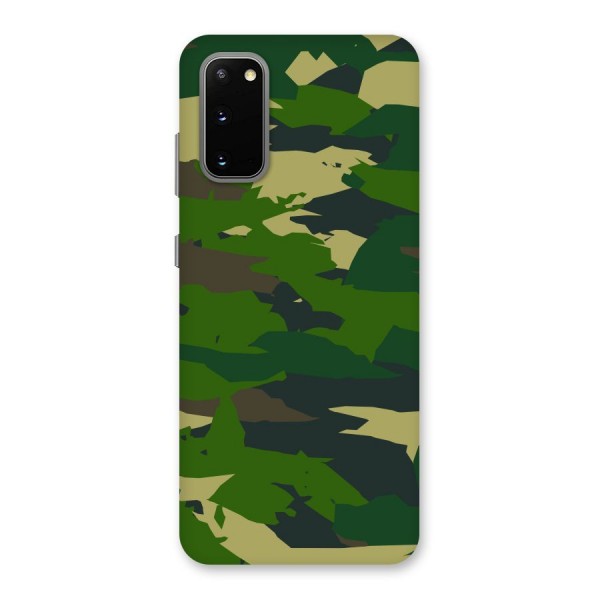 Green Camouflage Army Back Case for Galaxy S20