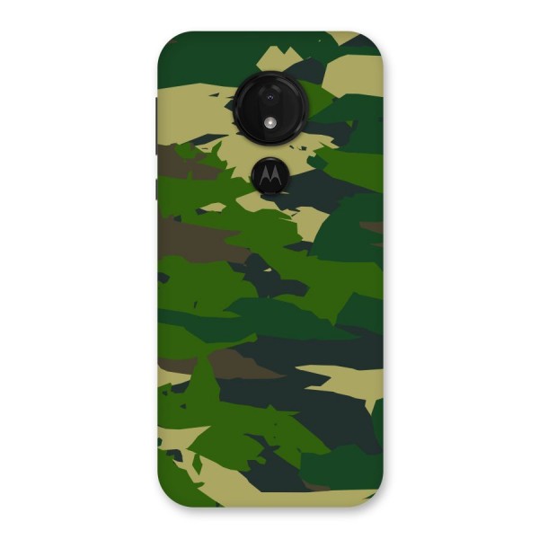 Green Camouflage Army Back Case for Moto G7 Power