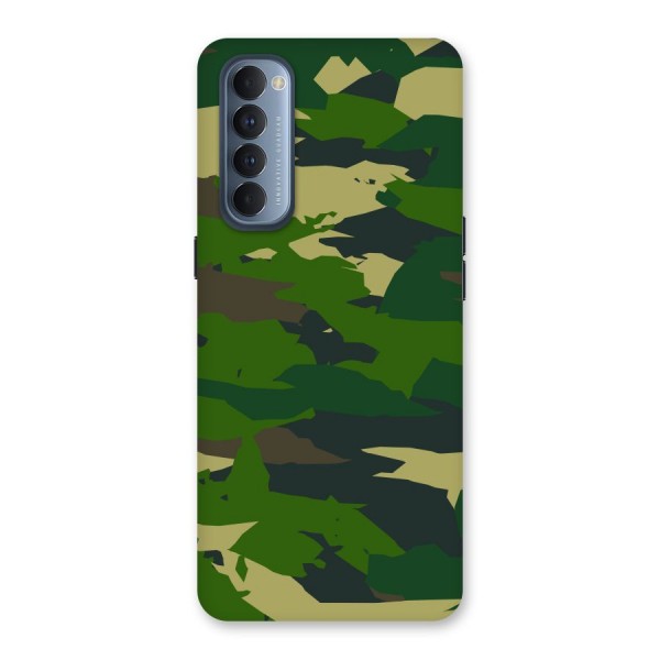 Green Camouflage Army Back Case for Reno4 Pro