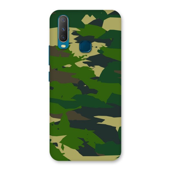 Green Camouflage Army Back Case for Vivo U10