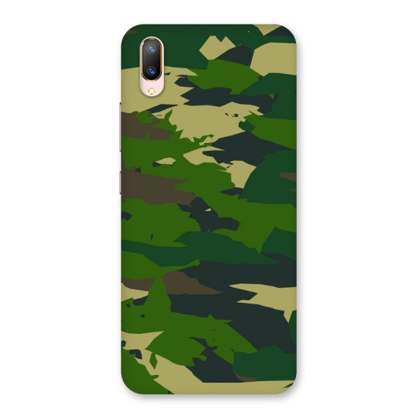 Green Camouflage Army Back Case for Vivo V11 Pro