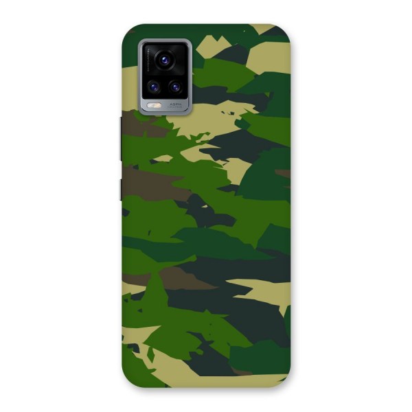 Green Camouflage Army Back Case for Vivo V20