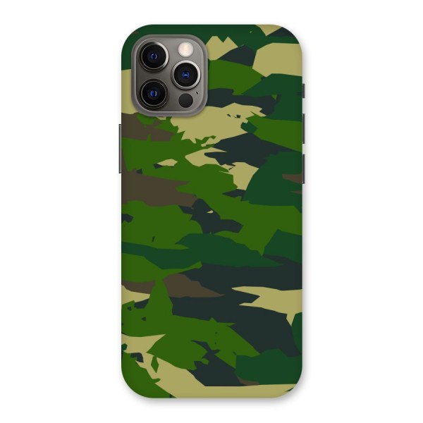 Green Camouflage Army Back Case for iPhone 12 Pro
