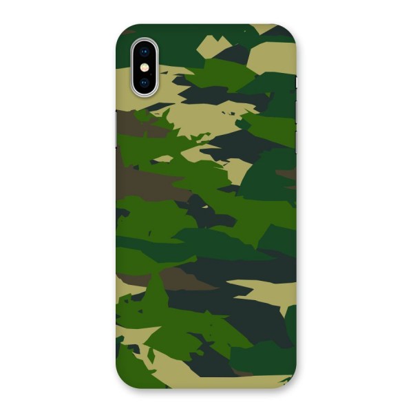 Green Camouflage Army Back Case for iPhone XS