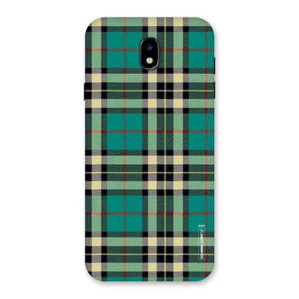 Green Check Back Case for Galaxy J7 Pro