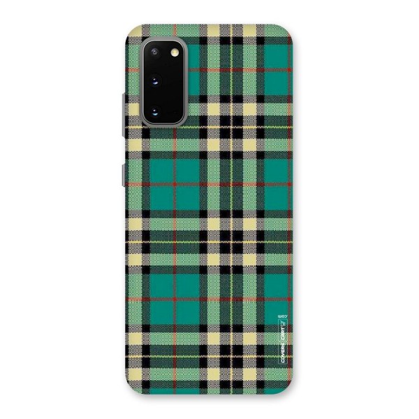 Green Check Back Case for Galaxy S20