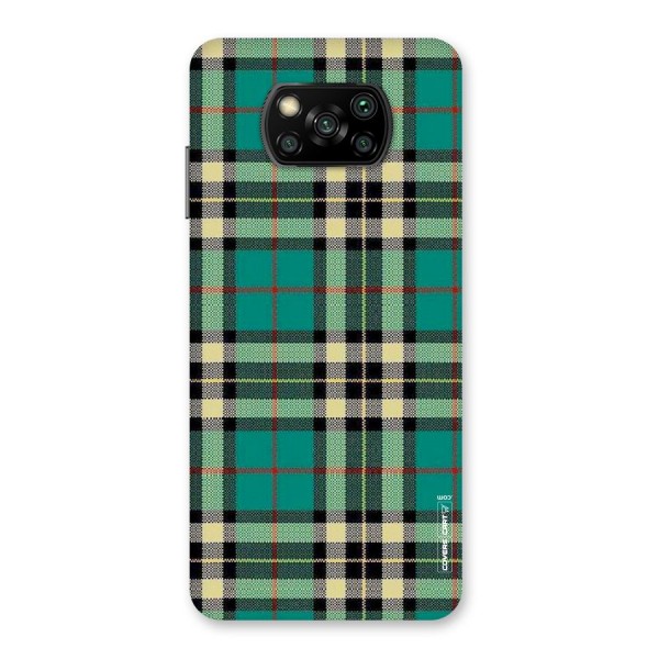 Green Check Back Case for Poco X3