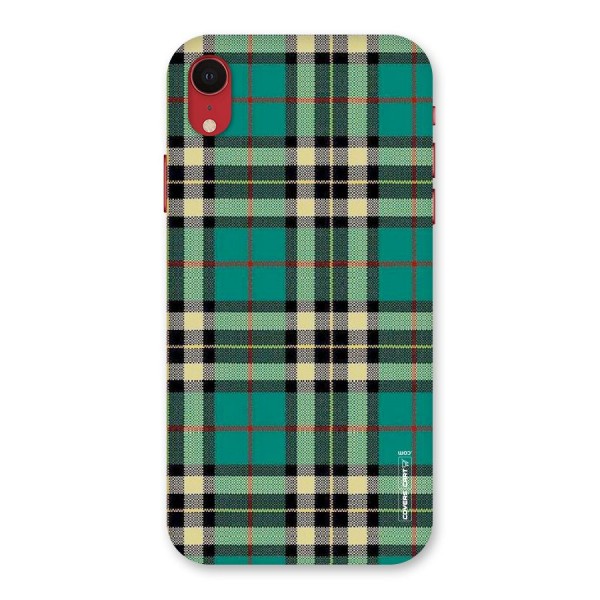 Green Check Back Case for iPhone XR
