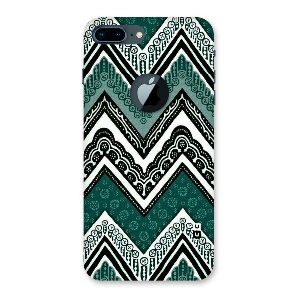 Green Chevron Back Case for iPhone 7 Plus Logo Cut