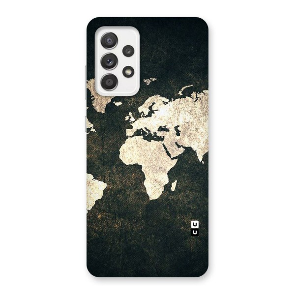 Green Gold Map Design Back Case for Galaxy A52