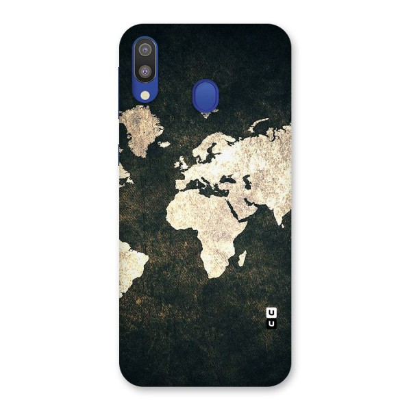 Green Gold Map Design Back Case for Galaxy M20