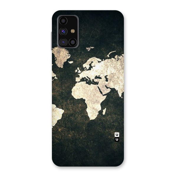 Green Gold Map Design Back Case for Galaxy M31s