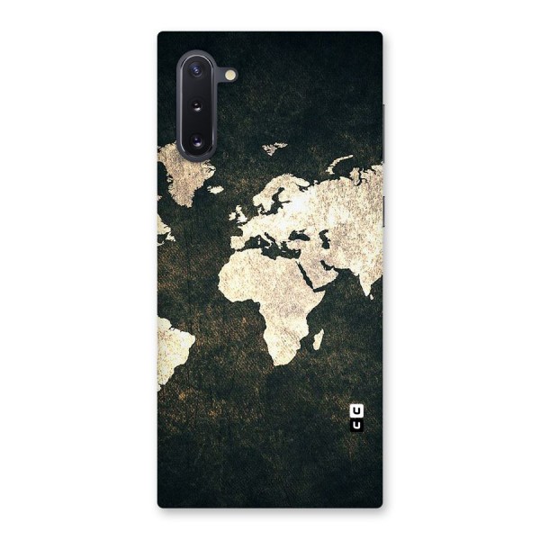 Green Gold Map Design Back Case for Galaxy Note 10