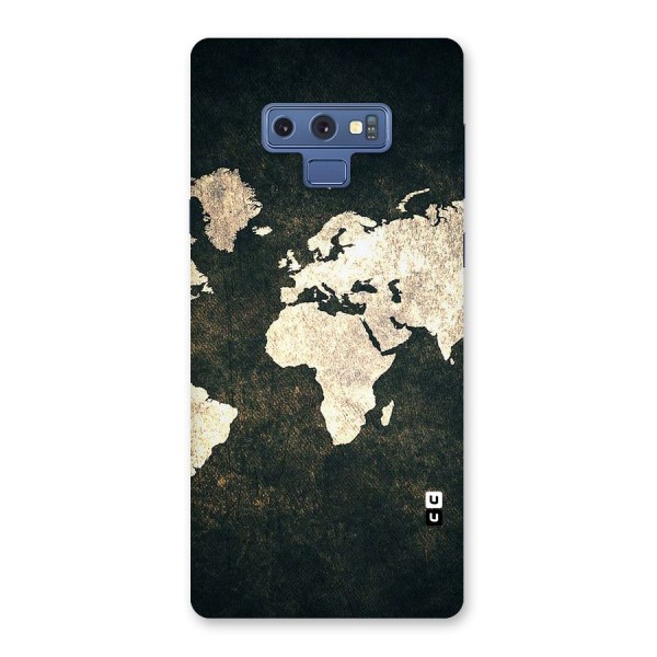 Green Gold Map Design Back Case for Galaxy Note 9