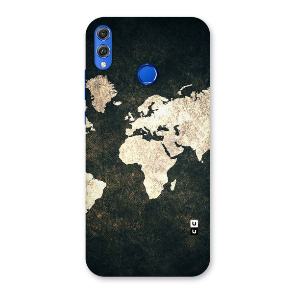 Green Gold Map Design Back Case for Honor 8X