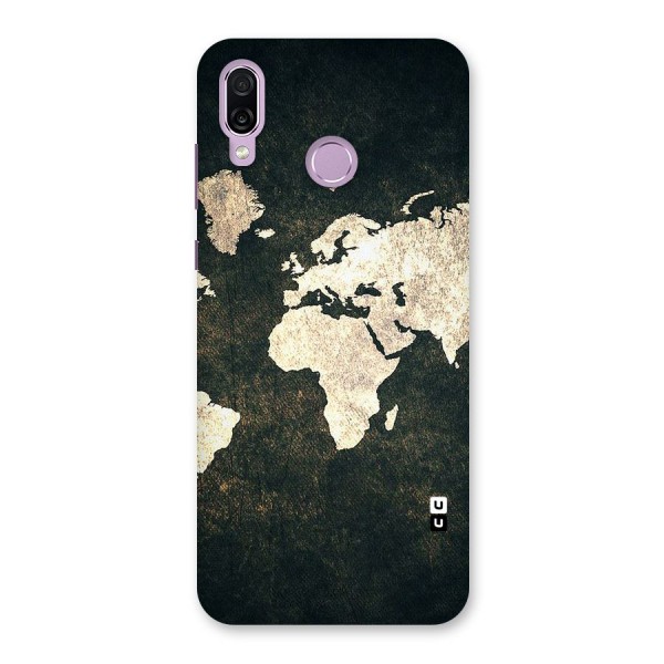 Green Gold Map Design Back Case for Honor Play