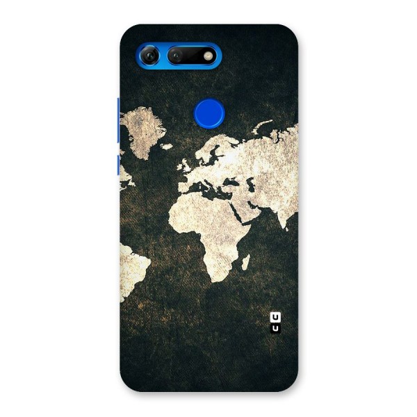 Green Gold Map Design Back Case for Honor View 20