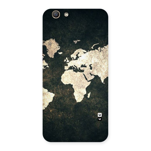 Green Gold Map Design Back Case for Oppo A59
