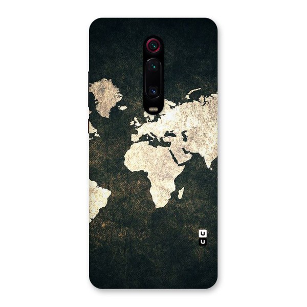 Green Gold Map Design Back Case for Redmi K20