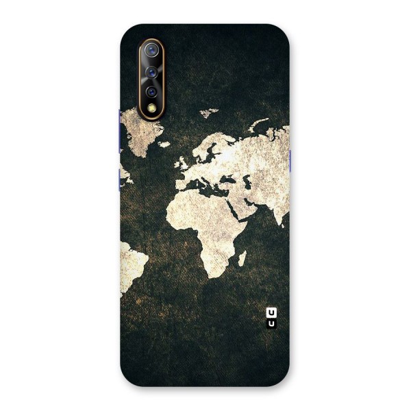 Green Gold Map Design Back Case for Vivo S1