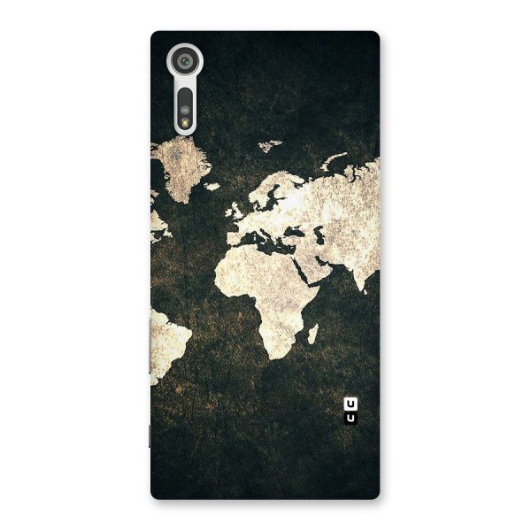 Green Gold Map Design Back Case for Xperia XZ