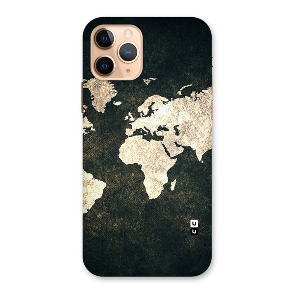 Green Gold Map Design Back Case for iPhone 11 Pro