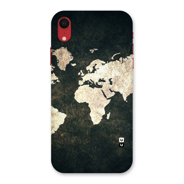 Green Gold Map Design Back Case for iPhone XR