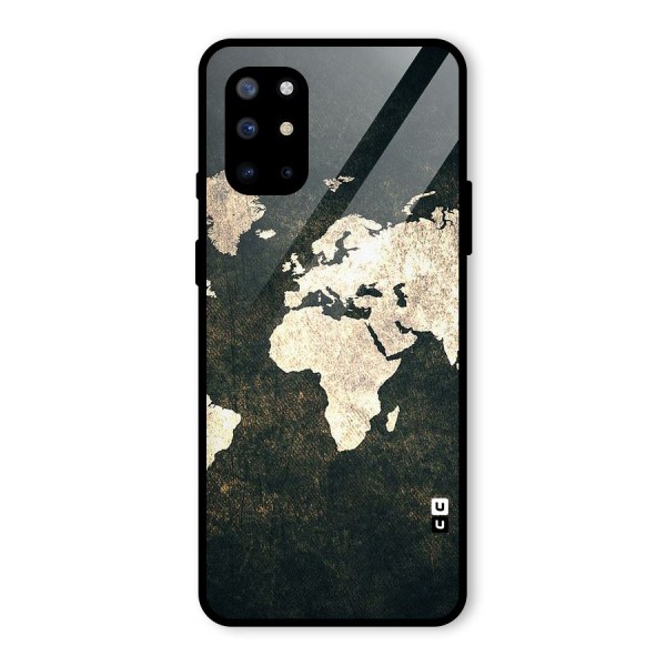 Green Gold Map Design Glass Back Case for OnePlus 8T
