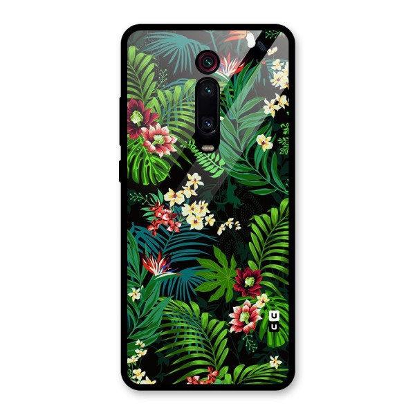 Green Leaf Design Glass Back Case for Redmi K20 Pro