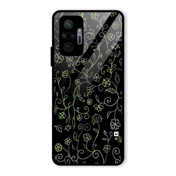 Green Leaves Glass Back Case for Redmi Note 10 Pro