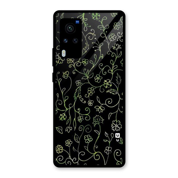 Green Leaves Glass Back Case for Vivo X60 Pro