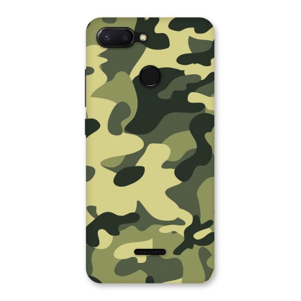 Green Military Pattern Back Case for Redmi 6