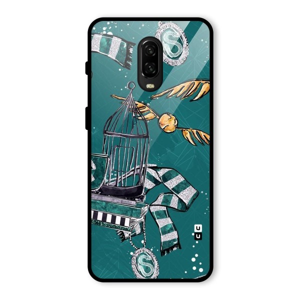 Green Scarf Glass Back Case for OnePlus 6T