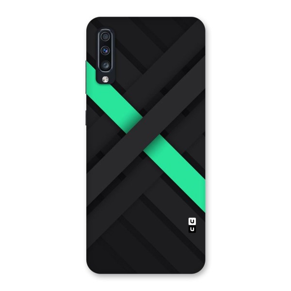 Green Stripe Diagonal Back Case for Galaxy A70