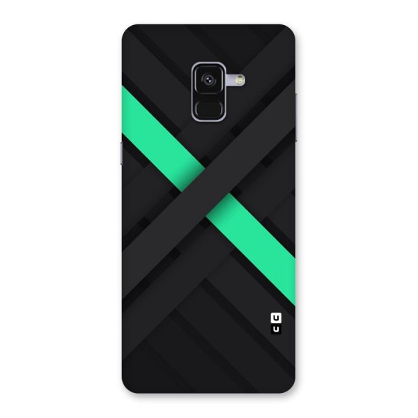 Green Stripe Diagonal Back Case for Galaxy A8 Plus